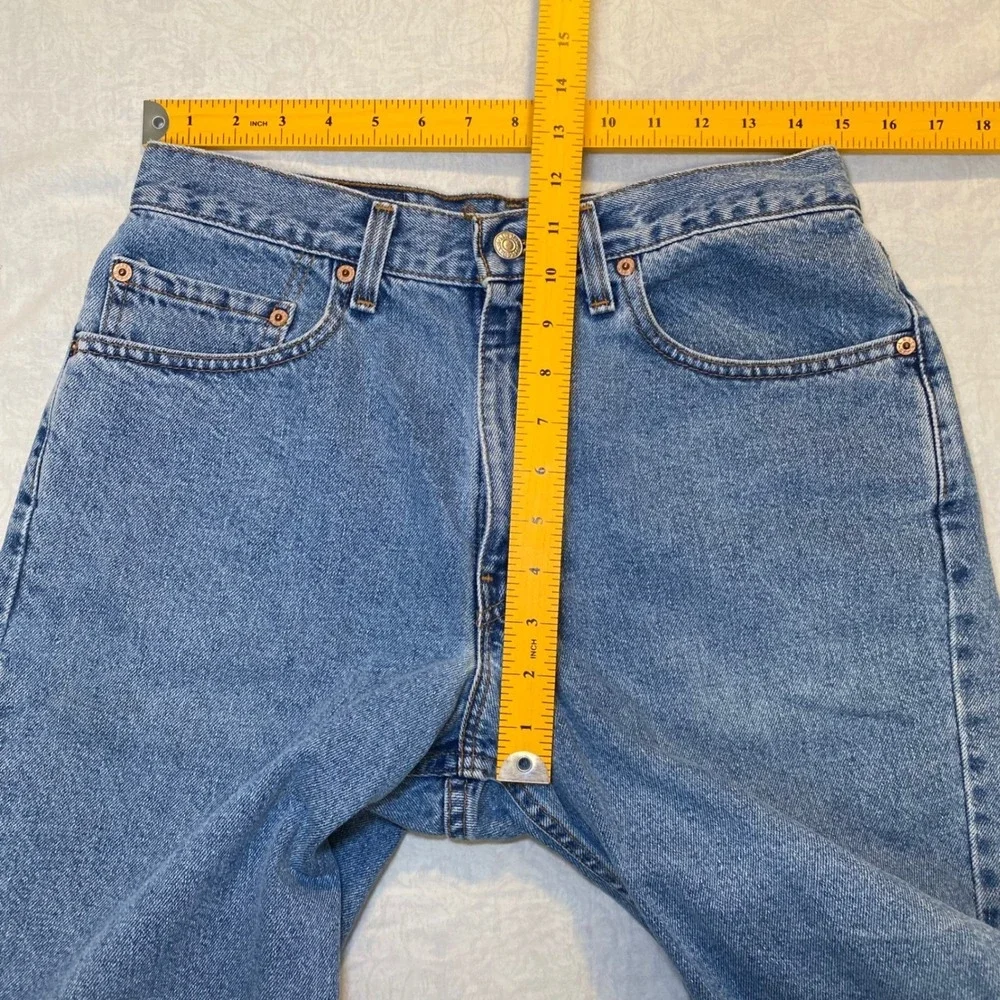 Vintage‎ Levi's 550 Relaxed Fit Denim Shorts Men's 32 Light Wash Red Tab 10